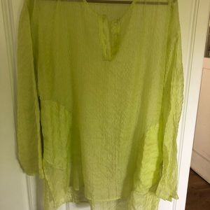 Spirithouse Light Green Tunic Tencel linen like Blend S